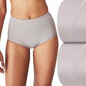 Bali 2-Pack Light Leak Firm Control Shaping Brief Panty Set S064, XL